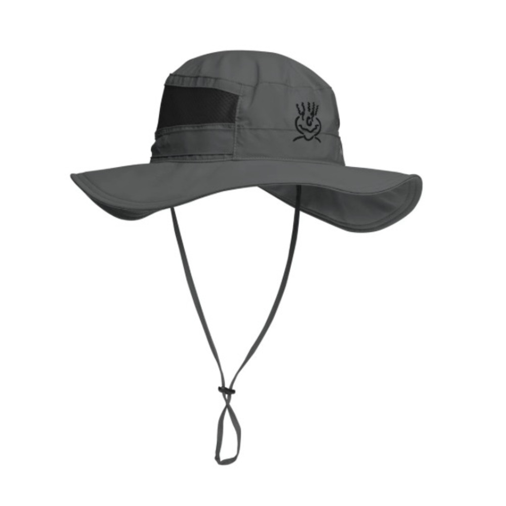 Gray Wide Brim Sun Hat